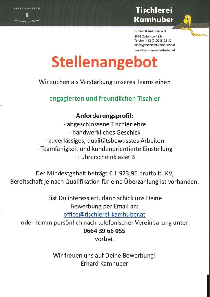 Stellenangebot